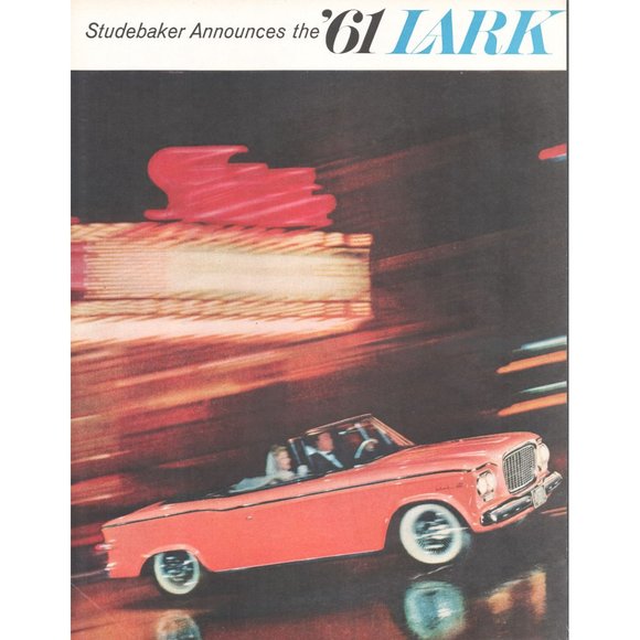 1961 Studebaker Lark Convertible 2 Page Vintage Print Ad Time Lapse Wall Art 60s - Picture 2 of 3